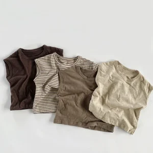 Toddler  Sleeveless Striped T-Shirts