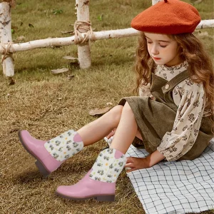 girls' cowgirl mid-calf boots